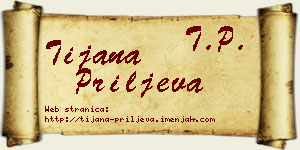 Tijana Priljeva vizit kartica